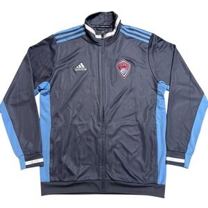 NWT! Colorado Rapids adidas Full Zip Windbreaker Jacket Gray Men's XL MLS